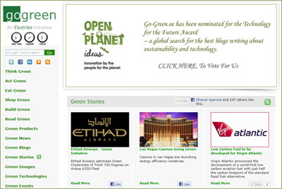 Go-Green.ae is nominated for the Technology for the Future Award